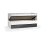 Right upholstered bed with lift-up frame and cover panel Young Users Next