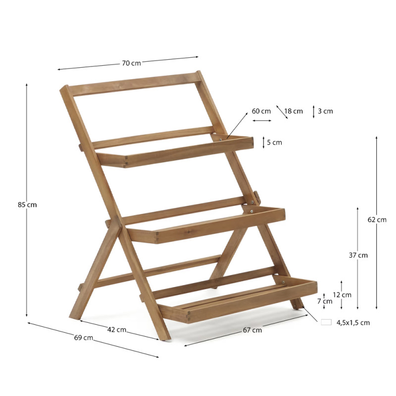 Eraldiseisev väli-riiul 70 x 85 cm Victora