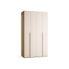Riidekapp 125x225 Stor COMFORT  pikk käepide ümar tamm, uksed liivabeez ZIP.HOME
