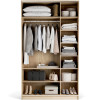 Wardrobe 140x240 Stor COMFORT handle short rounded oak front sand beige ZIP.HOME