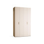 Riidekapp 140x240 Stor COMFORT käepide lühike ümar tamm, uksed liivabeez