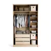 Wardrobe 140x240 Stor Maxi short handle rounded gold front white side white
