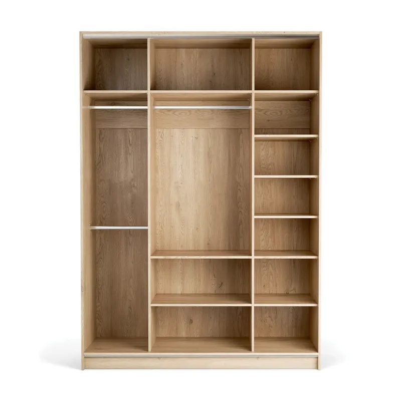 Wardrobe 160x225 Stor EASY handle short rounded oak front oak