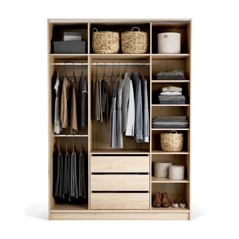 Riidekapp 175x225 Stor COMFORT lühike käepide ümar,  uksedtamm