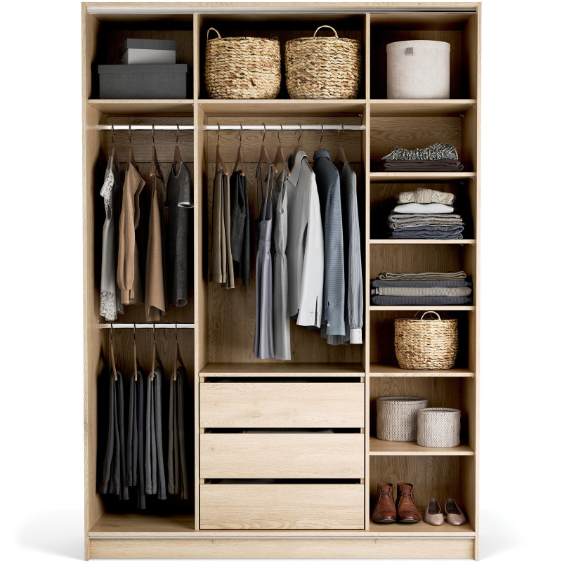 Riidekapp 175x225 Stor COMFORT lühike käepide ümar,  uksedtamm