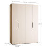 Riidekapp 175x225 Stor COMFORT lühike käepide ümar,  uksedtamm