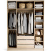 Wardrobe 175x240 Stor COMFORT long handle rounded oak front sand beige ZIP.HOME