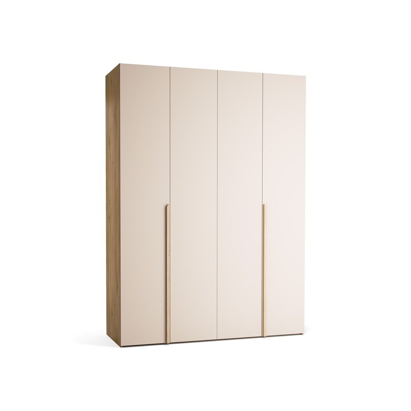 Wardrobe 175x240 Stor COMFORT long handle rounded oak front sand beige ZIP.HOME