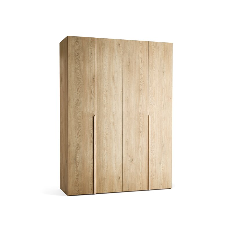 Riidekapp 175x240 Stor Maxim pikk käepide ümar tamm, uksed tamm ZIP.HOME