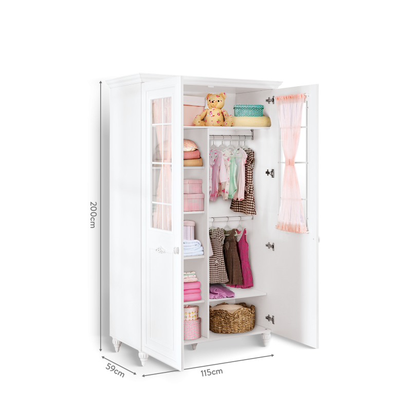 Wardrobe 2 doors with window Baby Romantic