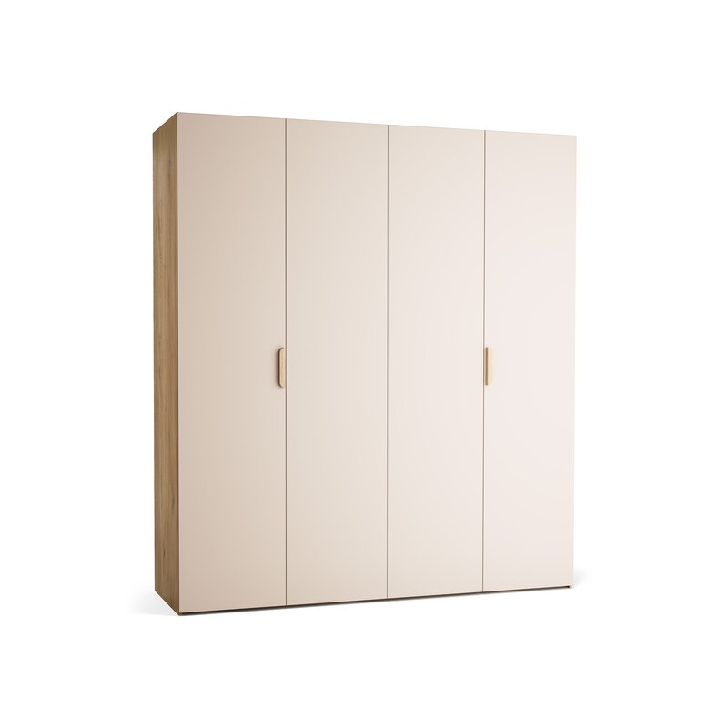 Wardrobe 200x225 Stor EASY handle short rounded oak front sand beige ZIP.HOME