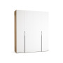 Wardrobe 200x240 Stor COMFORT long handle metal black front white