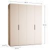 Wardrobe 200x240 Stor Maxi short handle pink gold front sand beige side sand beige ZIP.HOME