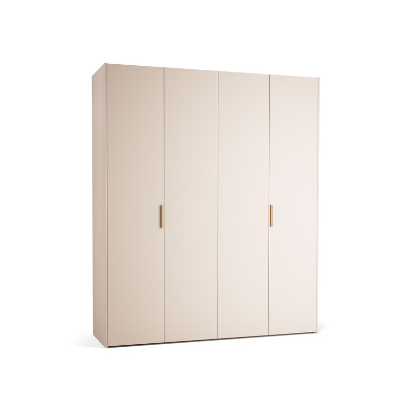 Wardrobe 200x240 Stor Maxi short handle pink gold front sand beige side sand beige ZIP.HOME