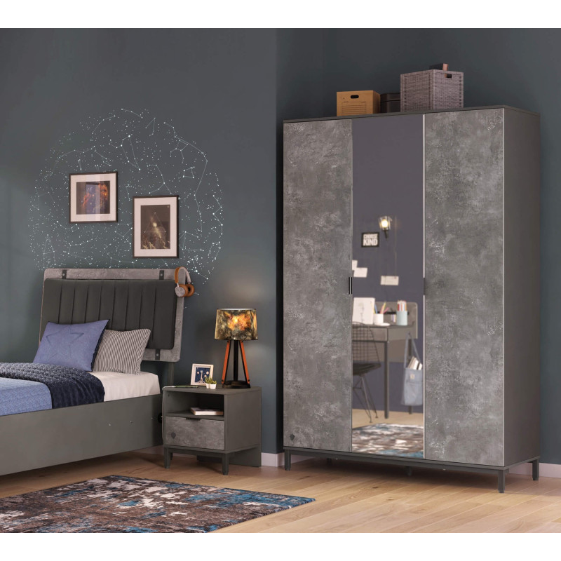 Riidekapp 3-ukseline Space hall