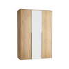 Wardrobe 3-door with front with a mirror on sliders Well oak
