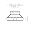 Bed with storage GIULIA 160X200