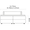 Bed Elodie 140x200 with storage ZIP.HOME