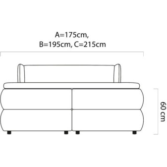 Bed Elodie 140x200 with storage ZIP.HOME