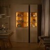 Wide glass cabinet 4YOU FRESH with oak handle