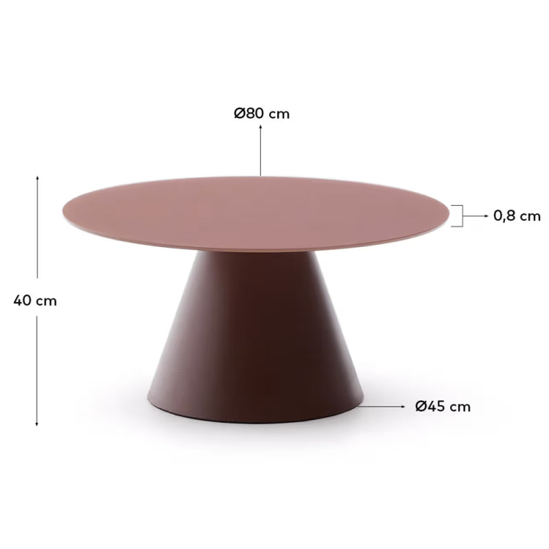 Klaasist kohvilaud 80 cm Wilshire