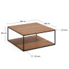 Square coffee table 80 x 80 cm Yoana