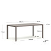 Pruun väli-laud 180 x 90 cm Culip