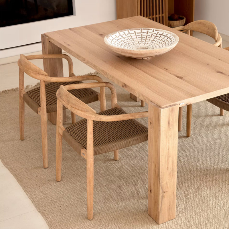 Tammepuidust söögilaud 160 x 90 cm Deyanira