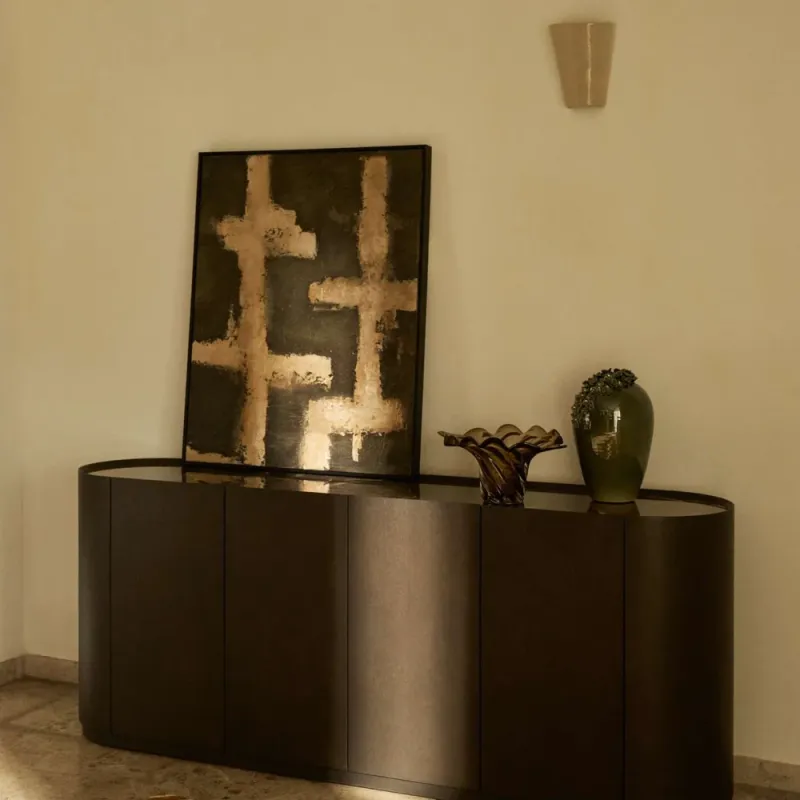 Nemore 4-ukseline tammespooniga kapp Emperador marmoriefektiga keraamilise plaadiga, FSC Mix Credit, 200 x 45 cm