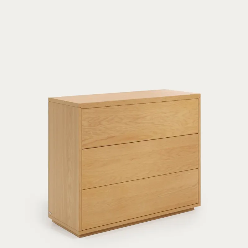 Abilen 3-sahtliga tammiviineriga kummut 90 x 75 cm FSC™ sertifitseeritud