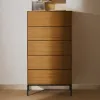 Vedrana 5-sahtliga kummut valge lakeeritud MDF 60 x 114 cm