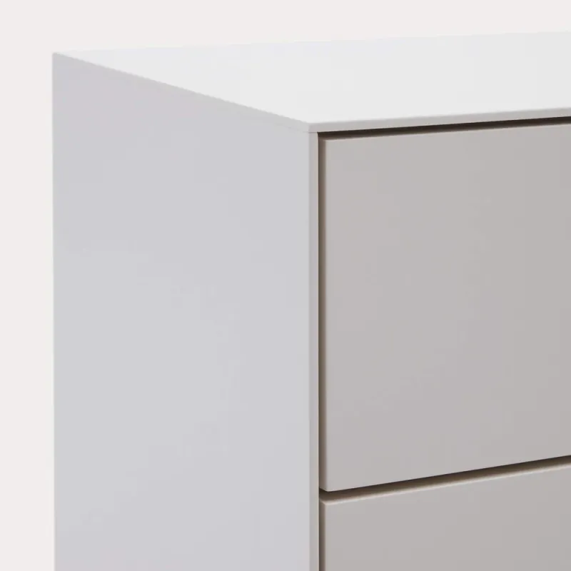 Vedrana 5-sahtliga kummut valge lakeeritud MDF 60 x 114 cm