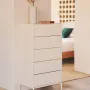 Vedrana 5-sahtliga kummut valge lakeeritud MDF 60 x 114 cm