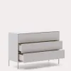 Vedrana 3-sahtliga kummut valge lakeeritud MDF 110 x 75 cm