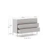 Vedrana 3-sahtliga kummut valge lakeeritud MDF 110 x 75 cm