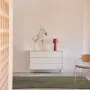 Vedrana 3-sahtliga kummut valge lakeeritud MDF 110 x 75 cm