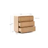 Helvine kummut 3 sahtliga tammivineeriga 90 x 79 cm FSC 100%