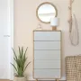 Anielle massiivpuust ja saareviinerist kummut viie sahtliga 60 x 117 cm