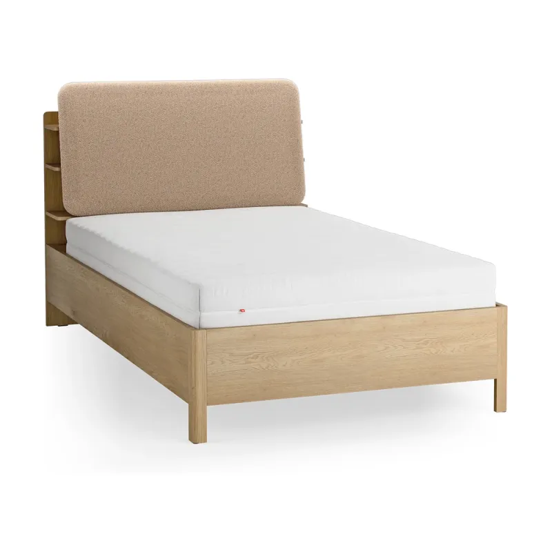 Bed 120x200 with shelves Well
