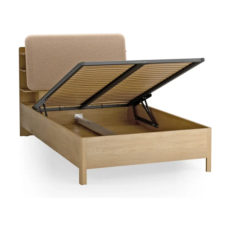 Bed 120x200 with shelves Well