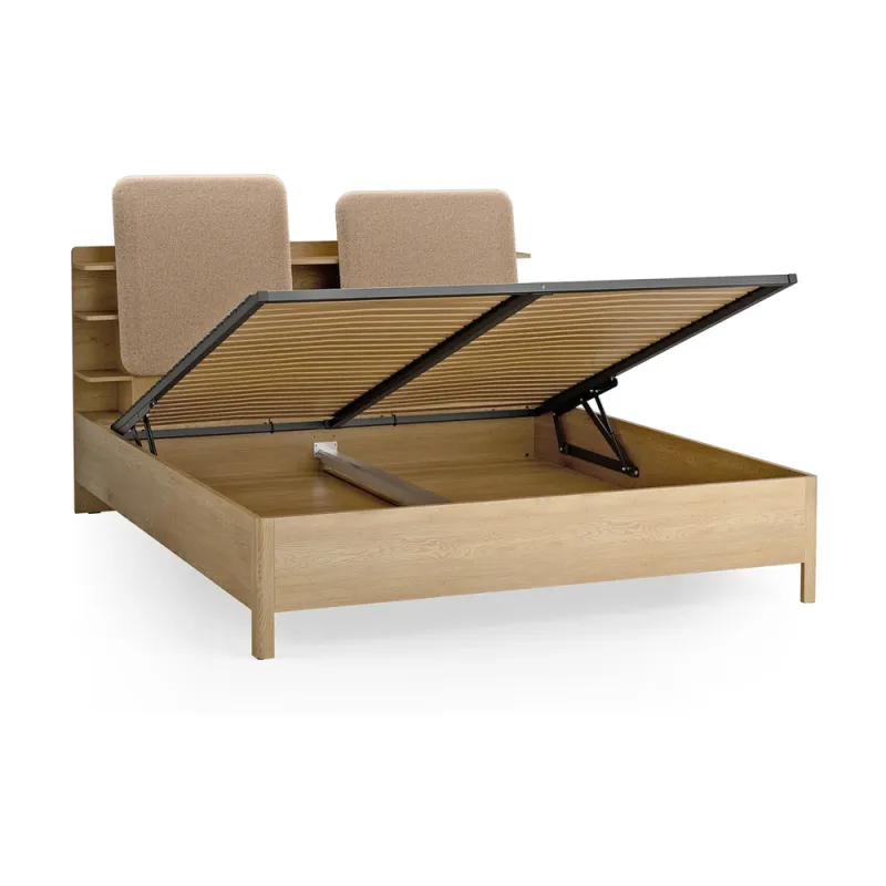 Bed 180x200 with shelves Well