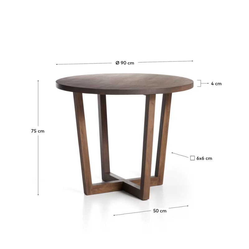Massiivne ümarlaud 90 cm Nahla