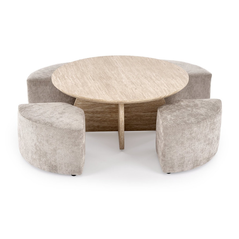 Diivanilaud with pouffes NUGAT