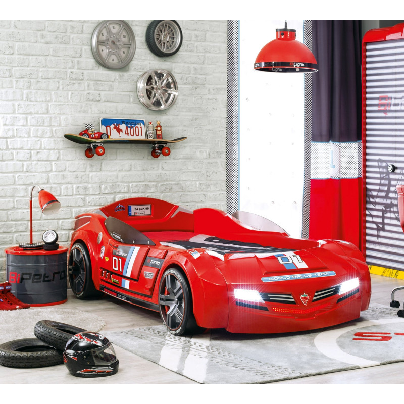 Autovoodi BITURBO punane (90x195 cm)