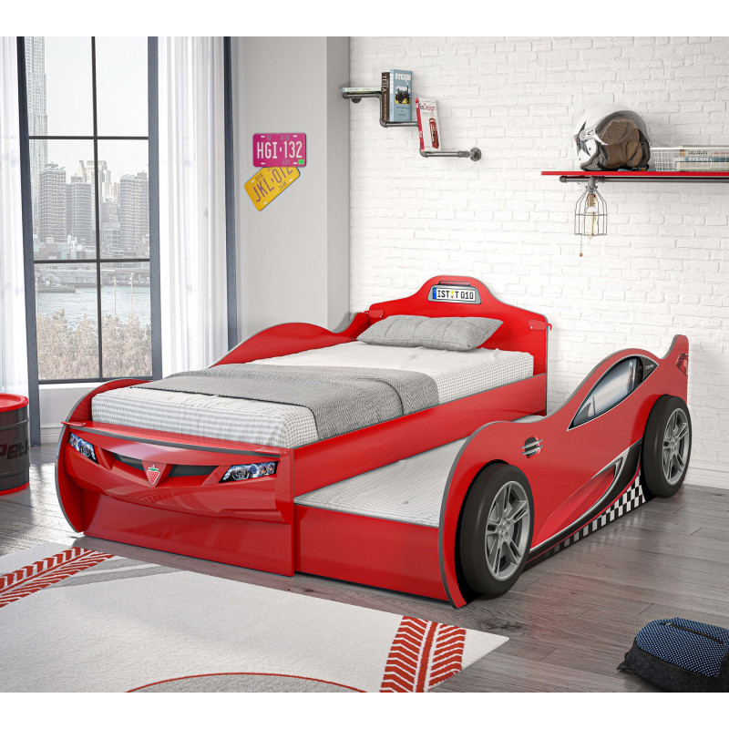Autovoodi RACE CUP (lisavoodiga) punane (90x190 - 90x180 cm)
