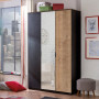 Wardrobe 3 doors Black