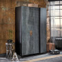 Riidekapp 3-ukseline Dark Metal