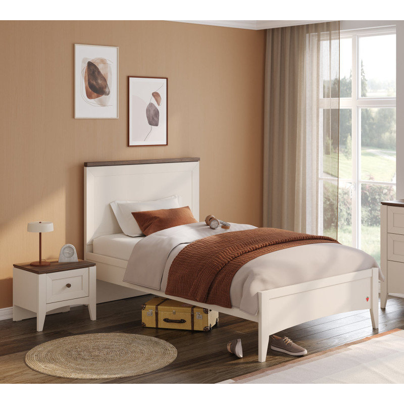 Bed with base Flat Lapel 120x200