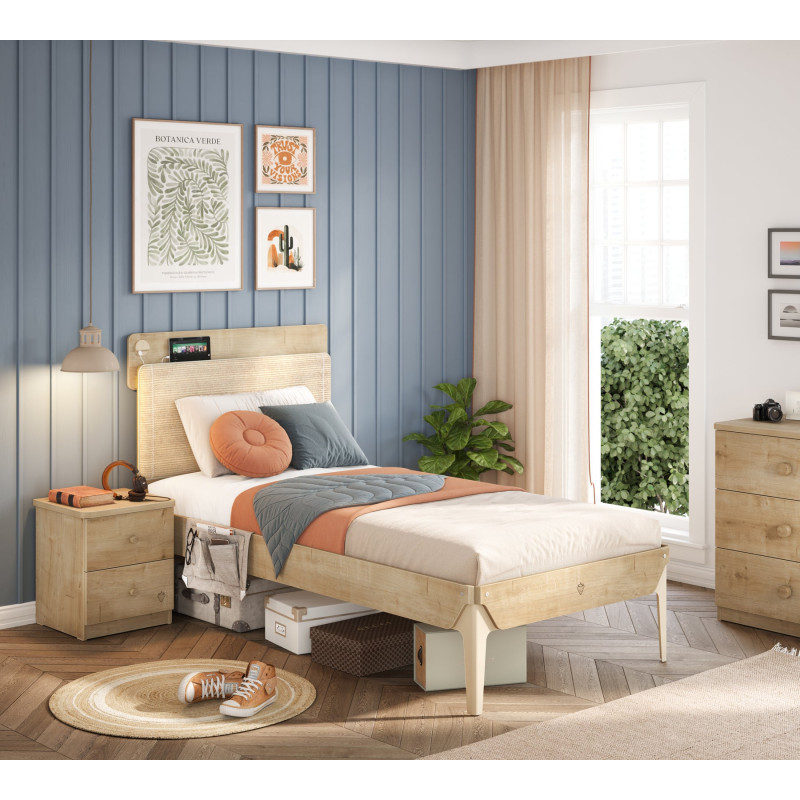 Bed Modern Mocha 120x200