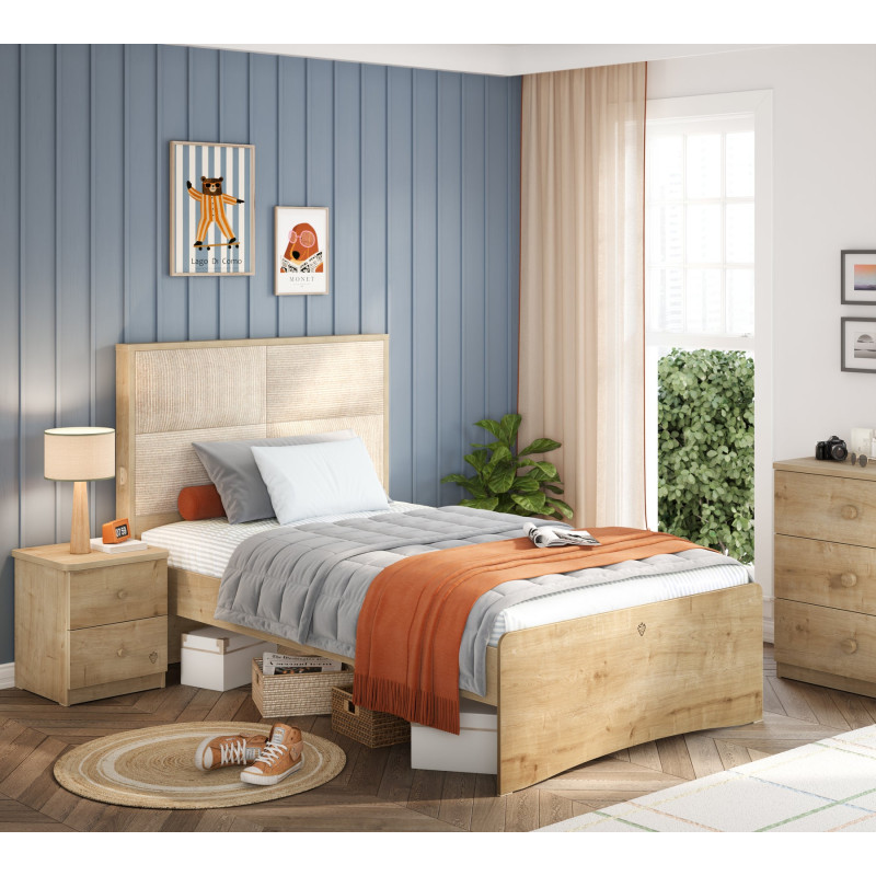 Bed upholstered Mocha 100x200